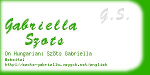 gabriella szots business card