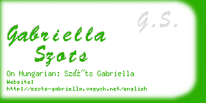 gabriella szots business card